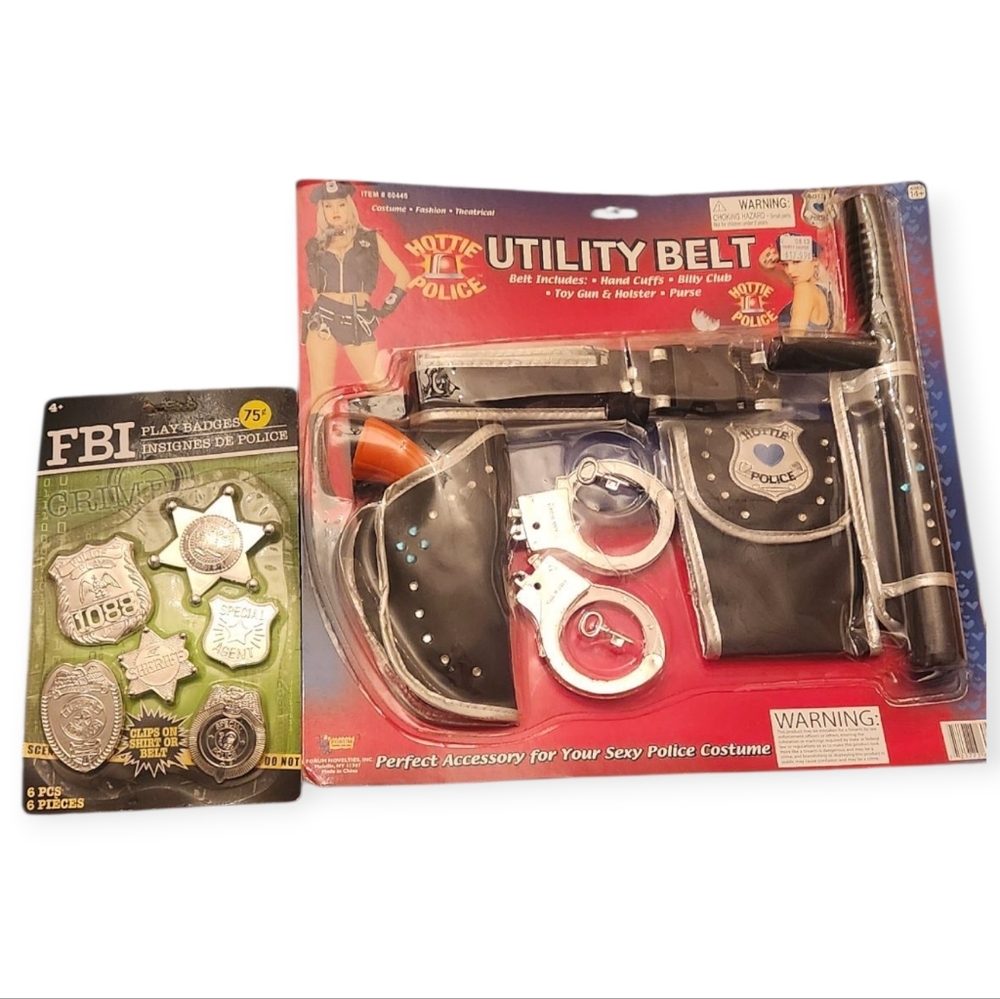 Police Utility Belt Costume‎ Set And Badge  NWT